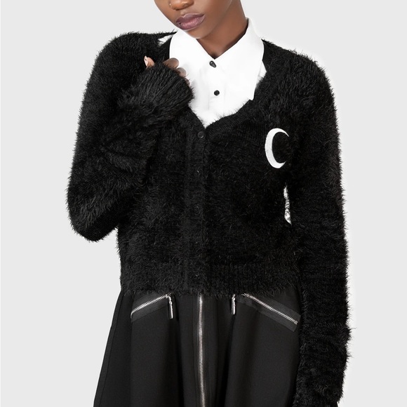 NWT KILLSTAR Crescent Knit Cardigan - Picture 2 of 7